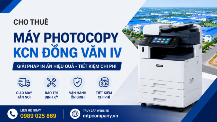 Cho thuê máy photocopy KCN Đồng Văn IV